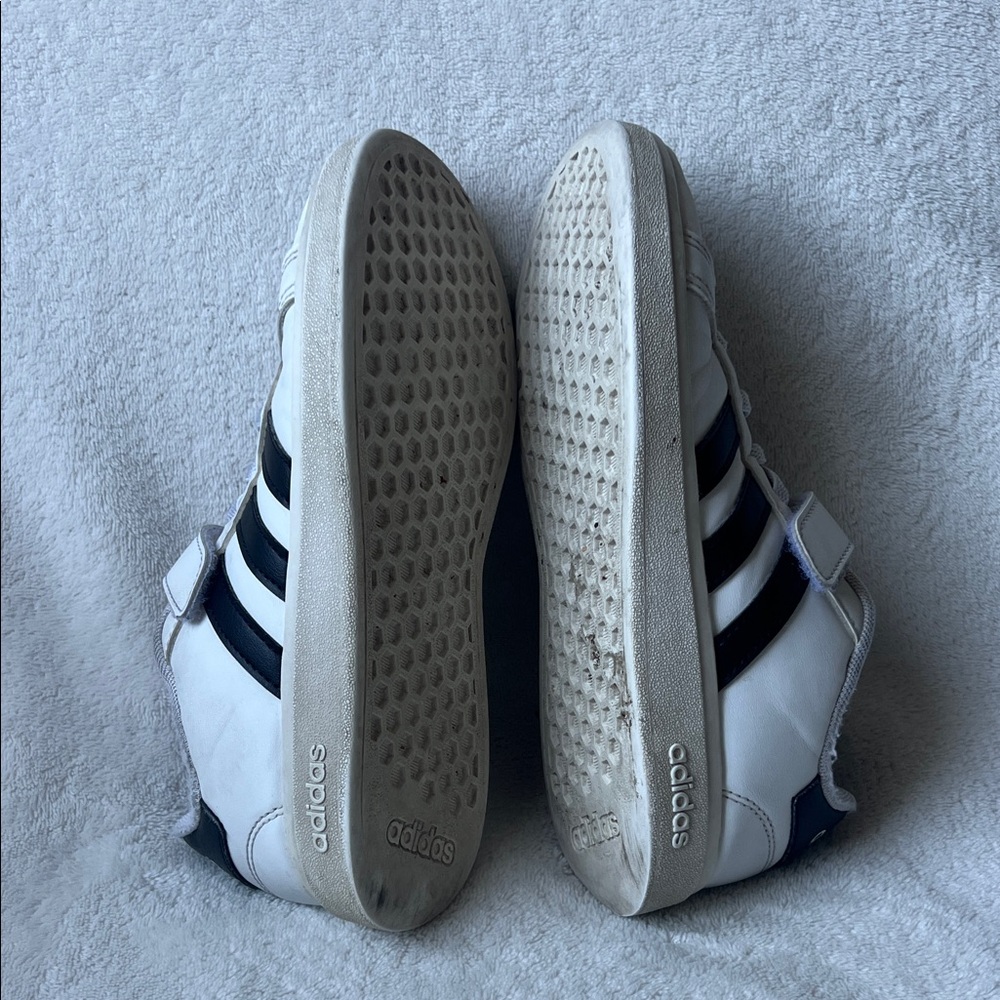 Adidas Kids White and Black Strap Sneakers - Picture 5 of 6